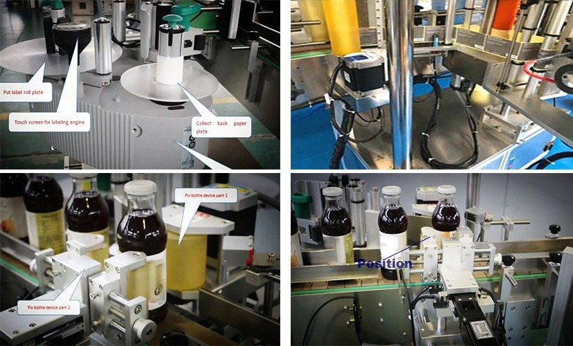 Stroj za samodejno označevanje s fiksnim položajem okrogle steklenice s tovarniško ceno naprodaj